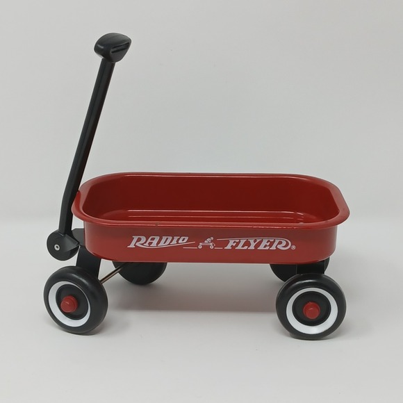 Radio Flyer Red Wagon Metal Decorative Small Toy Model Collectible Vintage Plush - Picture 3 of 10